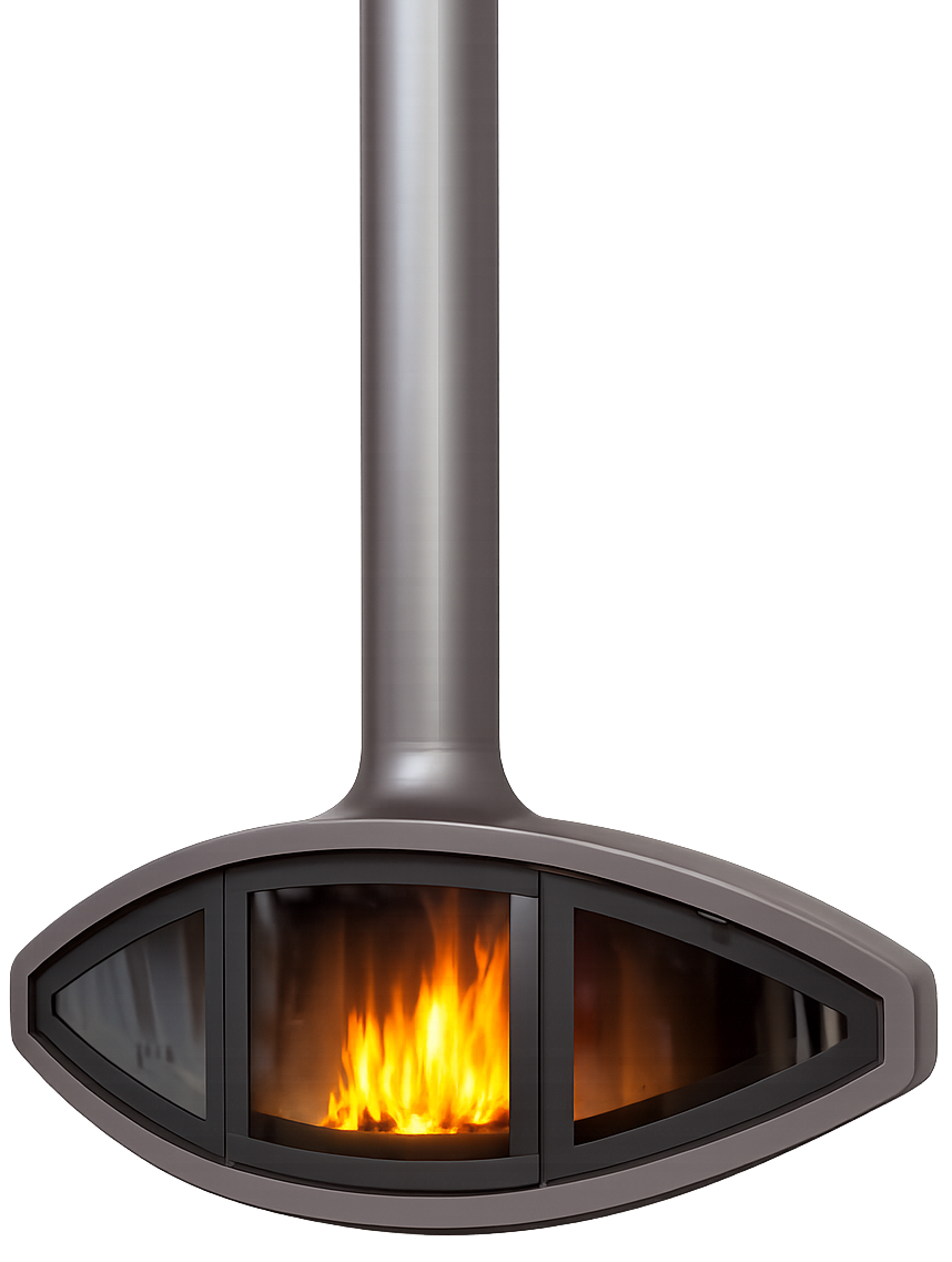 bespoke firemaker hanging fireplace design