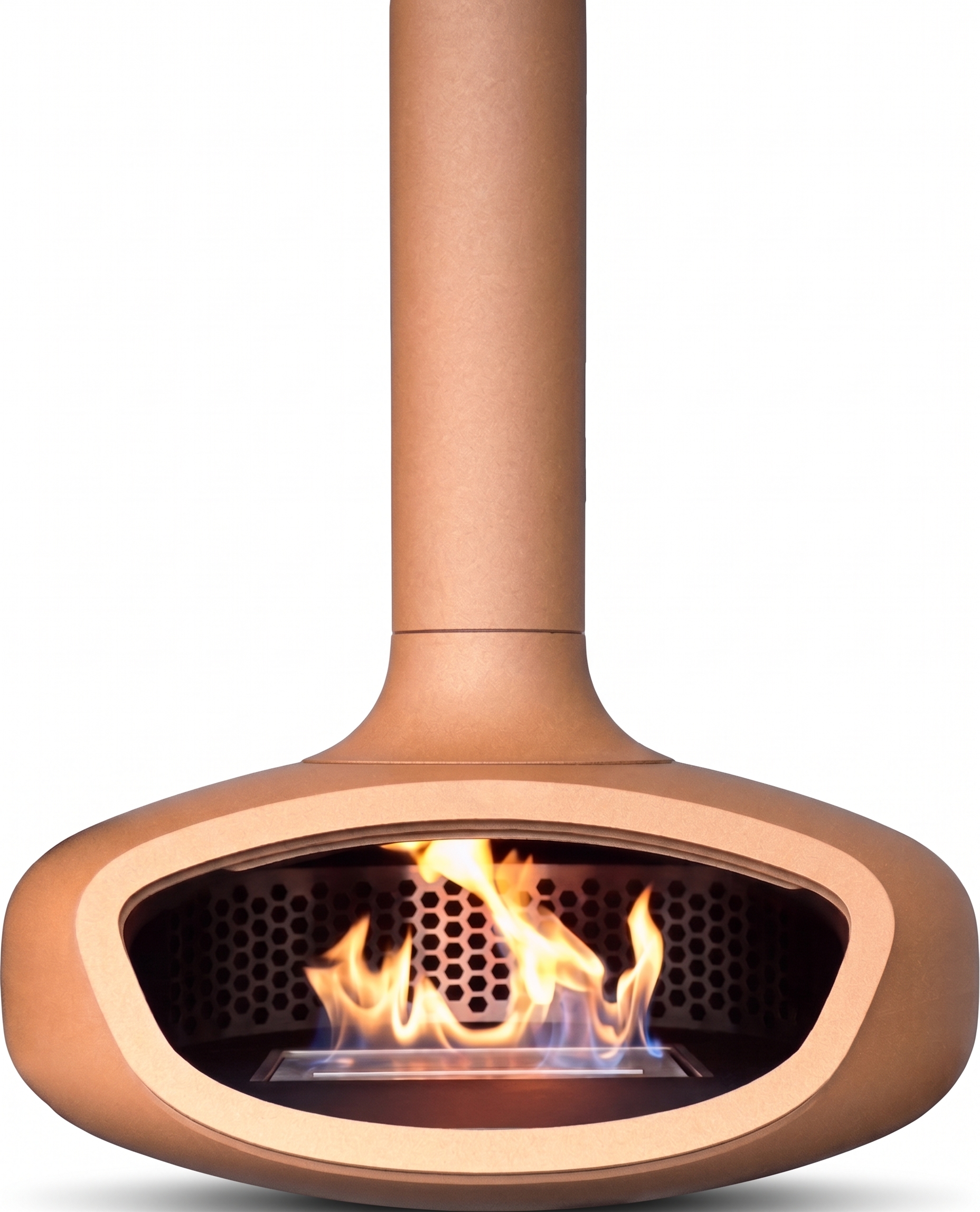 Suspended BioBob, bioethanol burning stove in colour Copper