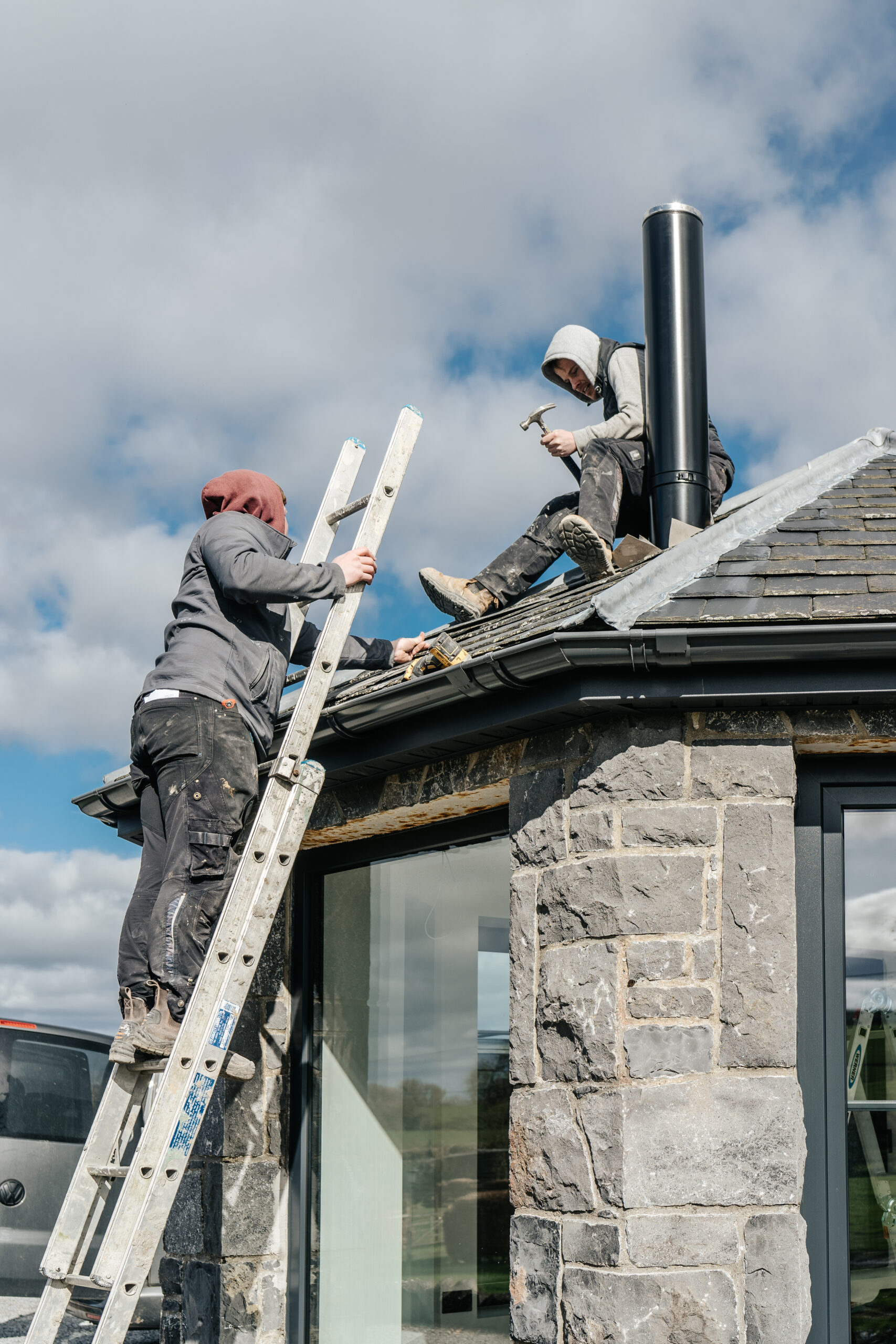 Firebob Flue on roof installation
