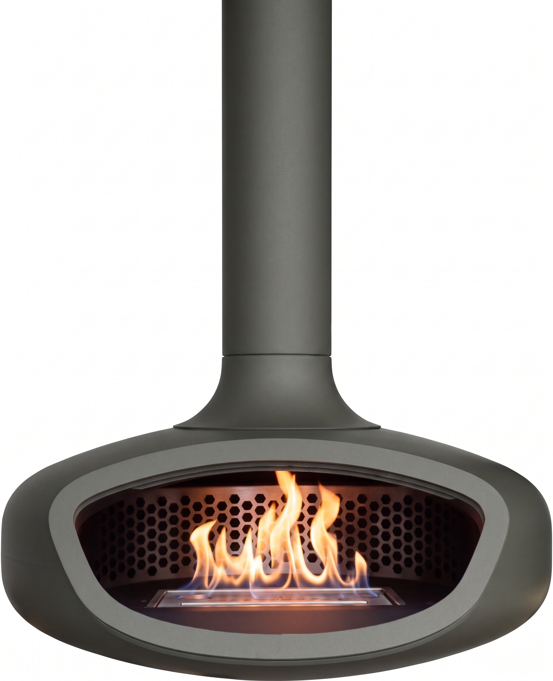 Suspended BioBob, bioethanol burning stove in colour Forest Green