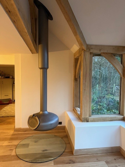 Firebob 69 wood burner on display at Mid Wales Stoves, Welshpool