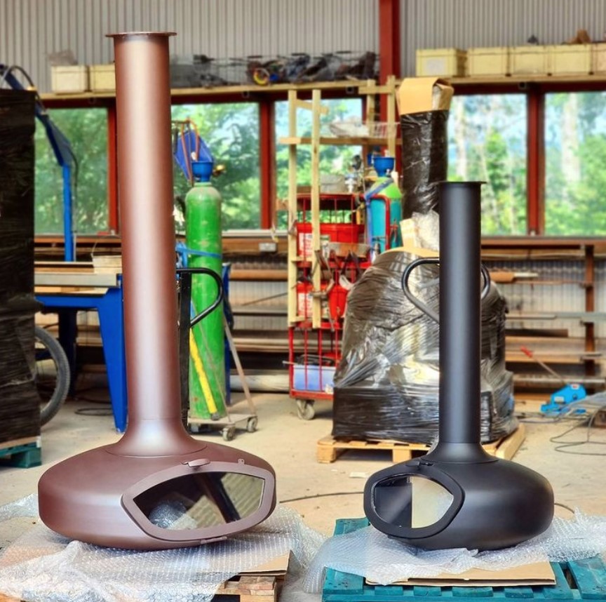 Inside the Firemaker workshop at Larriston, Newcastleton, with Firebobs in production